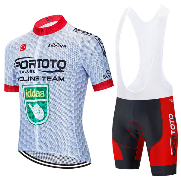 Conjunto de Ciclismo con Jersey de Manga Corta y Babero