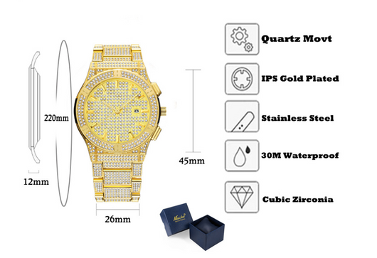Reloj Hip Hop para Hombre con Esfera Grande - Image 6