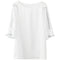 Blusa de Gasa Manga Corta Cuello Redondo
