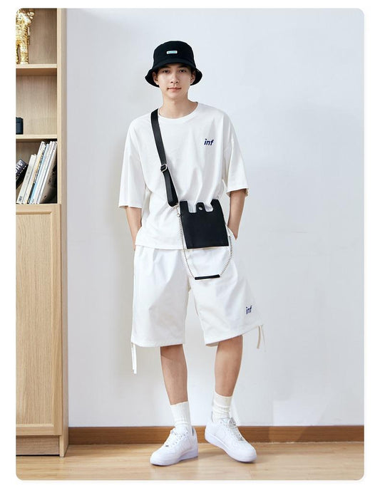 Bolsa Mensajera Cadena Estilo Japonés Dark - Unisex Minimalista