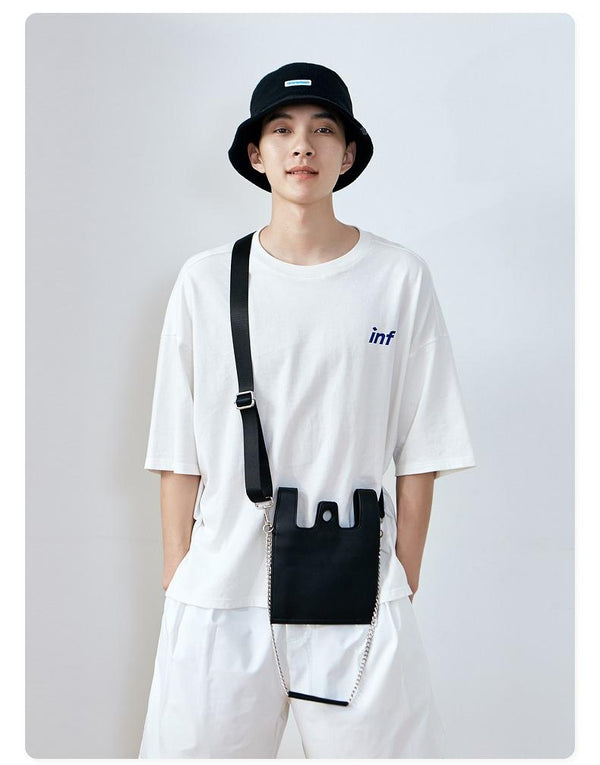 Bolsa Mensajera Cadena Estilo Japonés Dark - Unisex Minimalista