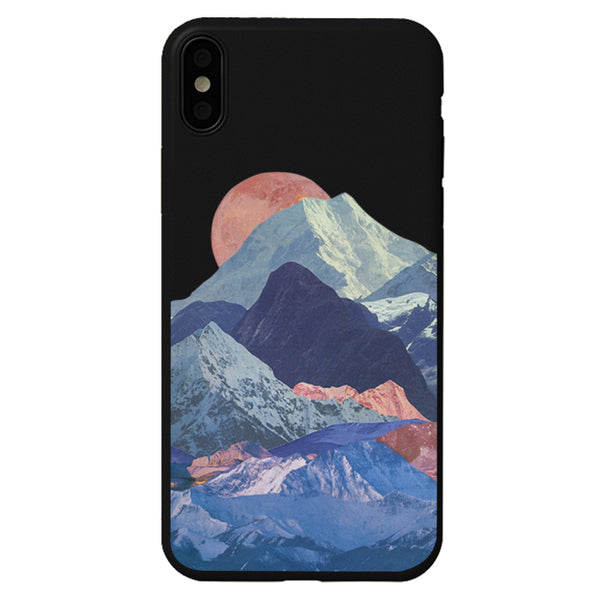 Funda Protectora Paisaje Montaña Nevada para Apple iPhone X y Huawei Nova 5 Pro