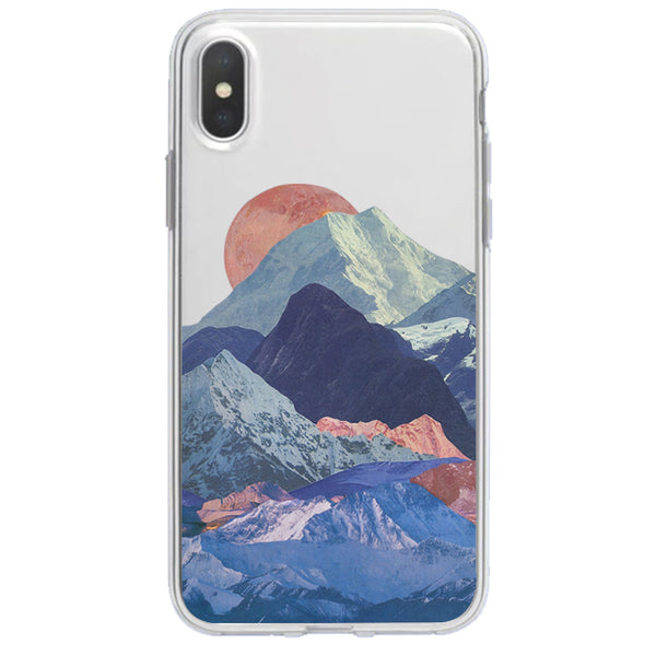 Funda Protectora Paisaje Montaña Nevada para Apple iPhone X y Huawei Nova 5 Pro