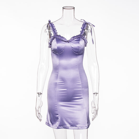 Vestido Elegante de Cintura Alta con Halter para Mujer
