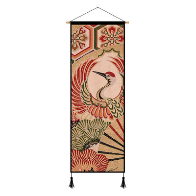 Tapiz Colgante Estilo Japonés con Grúa para Sala de Estar - Image 3