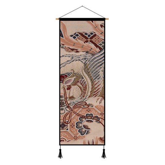 Tapiz Colgante Estilo Japonés con Grúa para Sala de Estar - Image 2