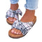 Sandalias Planas con Moño para Mujer - Estampado Leopardo y Soporte Ergonómico
