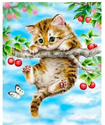 Kit de Pintura por Números - Gato Atrapado en el Árbol - Image 9