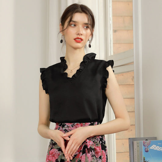 Blusa Escotada sin Mangas en Gasa Ligera - Image 11