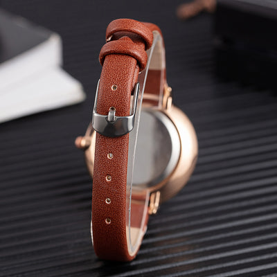 Reloj de Pulsera para Mujer Cuero PU Diseño Retro Floral Esfera Grande Cuarzo - Image 4