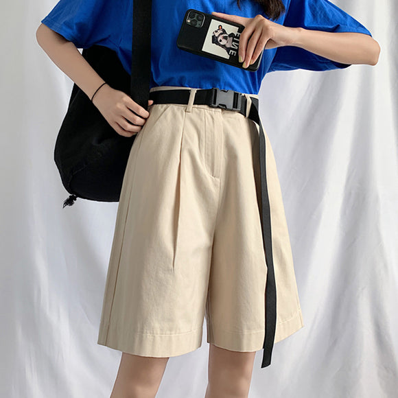Shorts Anchos de Cinco Puntos con Corte Relajado