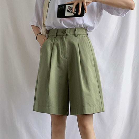 Shorts Anchos de Cinco Puntos con Corte Relajado