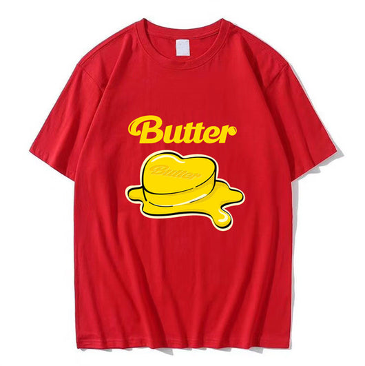 Camiseta Butter Butter Loose de Algodón para Hombre y Mujer - Image 13