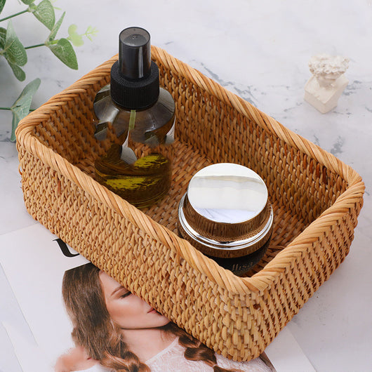 Organizador de Ratán Apilable para Cosméticos, Llaves y Revistas - Image 5