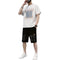 Conjunto Deportivo de Verano para Hombre - Camiseta Cuello Redondo + Pantalón Capri