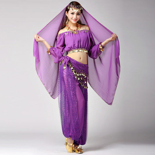 Traje de Danza del Vientre y Danzas Tradicionales con Pantalón Largo - Vestuario de Festivales - Image 7