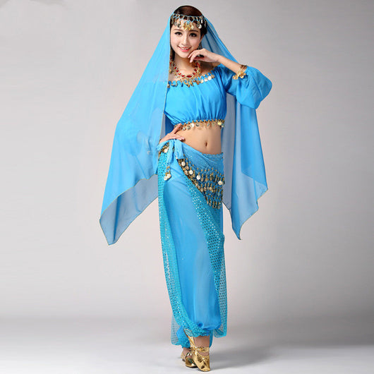 Traje de Danza del Vientre y Danzas Tradicionales con Pantalón Largo - Vestuario de Festivales - Image 9