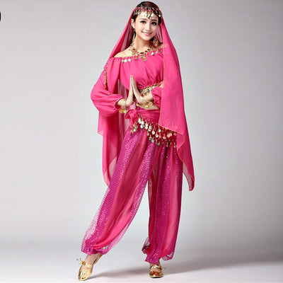 Traje de Danza del Vientre y Danzas Tradicionales con Pantalón Largo - Vestuario de Festivales - Image 10
