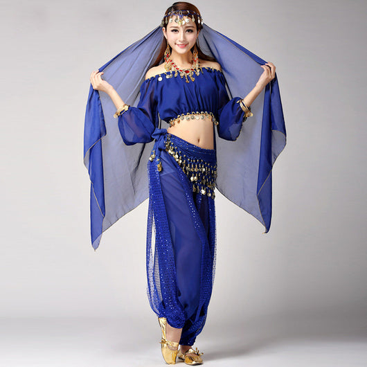 Traje de Danza del Vientre y Danzas Tradicionales con Pantalón Largo - Vestuario de Festivales - Image 6