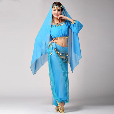 Traje de Danza del Vientre y Danzas Tradicionales con Pantalón Largo - Vestuario de Festivales - Image 5