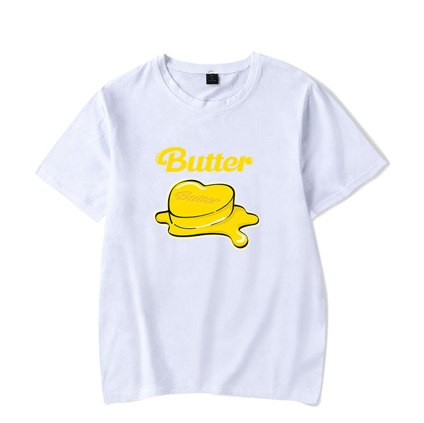 Camiseta Butter Butter Loose de Algodón para Hombre y Mujer