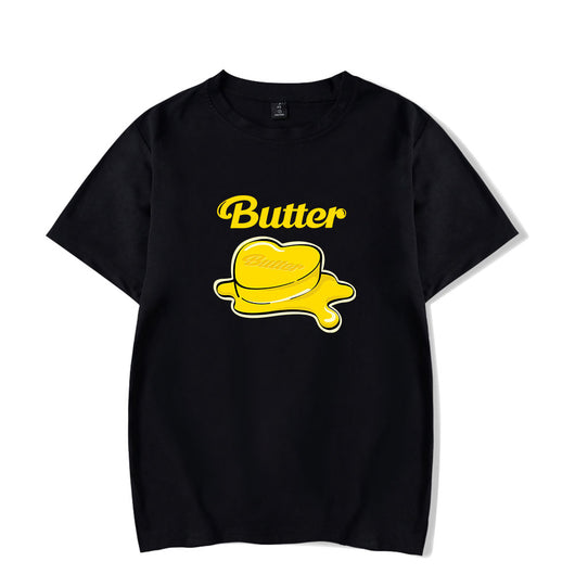 Camiseta Butter Butter Loose de Algodón para Hombre y Mujer