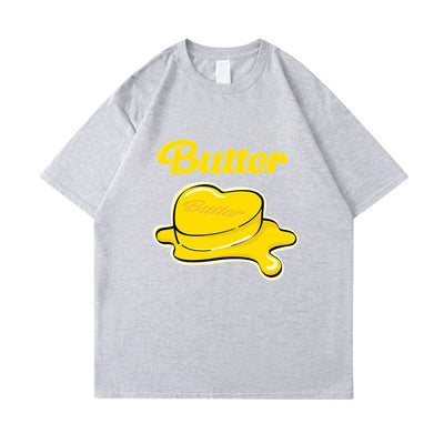 Camiseta Butter Butter Loose de Algodón para Hombre y Mujer - Image 8