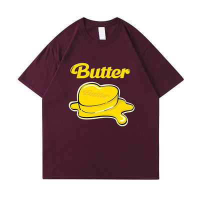 Camiseta Butter Butter Loose de Algodón para Hombre y Mujer - Image 11