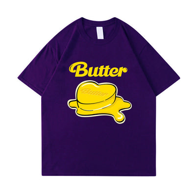 Camiseta Butter Butter Loose de Algodón para Hombre y Mujer - Image 5