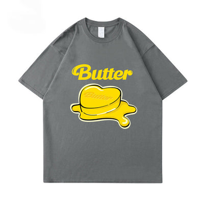 Camiseta Butter Butter Loose de Algodón para Hombre y Mujer - Image 9