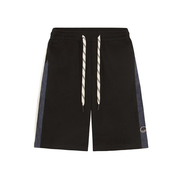 Pantalones Cortos Casuales para Hombre con Detalles de Costura Bordada