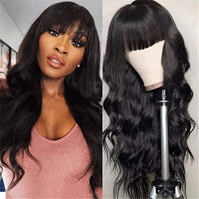 Peluca Larga Ondas Grandes con Flequillo Aireado Estilo Europeo Americano - Image 6