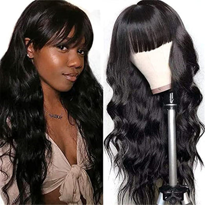 Peluca Larga Ondas Grandes con Flequillo Aireado Estilo Europeo Americano - Image 7