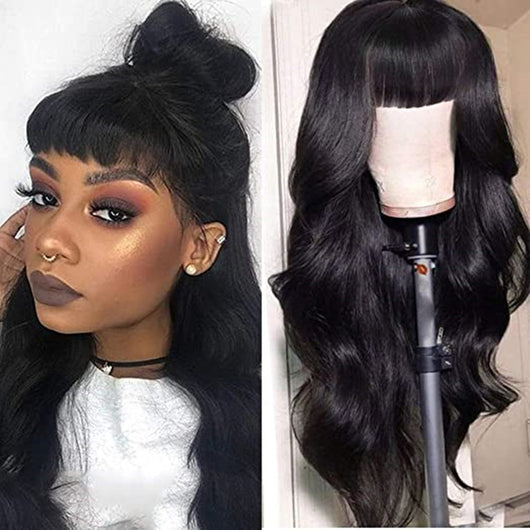 Peluca Larga Ondas Grandes con Flequillo Aireado Estilo Europeo Americano - Image 4