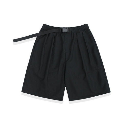 Pantalones Cortos Sueltos Estilo Japonés con Drapeado de Cinco Puntos - Image 2