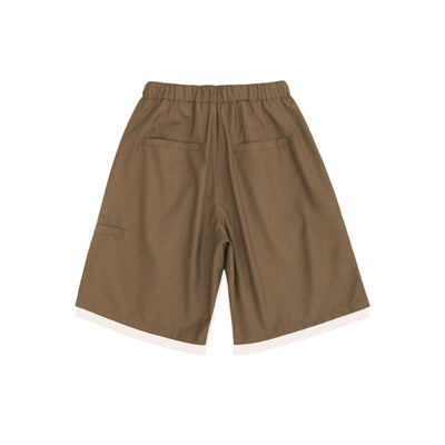 Pantalones Cortos Sueltos Estilo Japonés con Drapeado de Cinco Puntos - Image 3
