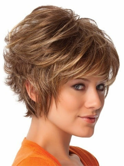 Peluca Corta Rizada Mujer Cabello Natural Voluminoso - Image 5