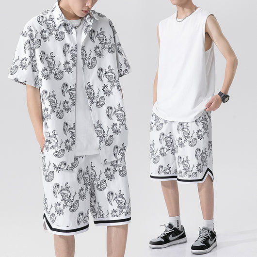 Traje de Verano para Hombre Elegante de Tres Piezas con Bermudas - Image 7