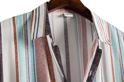 Camisa Casual de Hombre Estampada con Cuello Solapa - Image 13
