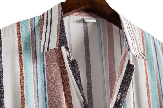 Camisa Casual de Hombre Estampada con Cuello Solapa - Image 2