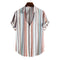 Camisa Casual de Hombre Estampada con Cuello Solapa