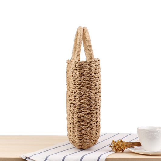 Bolsa Tejida Retro para Mujer - Bolso de Rafia Artesanal para Playa y Viajes - Image 7