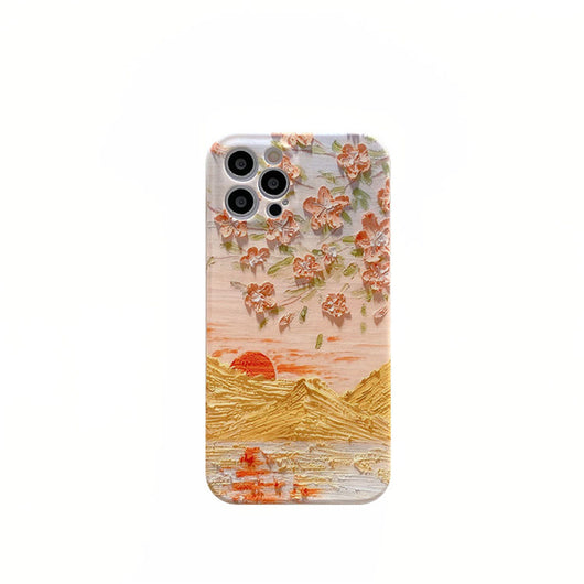 Funda para iPhone con Paisaje al Óleo Atardecer - Image 2