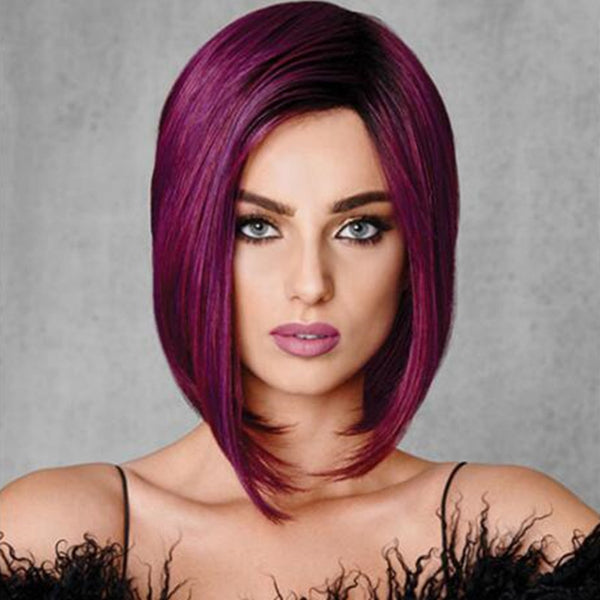 Peluca Bob Corto Liso Estilo Europeo y Americano para Mujer