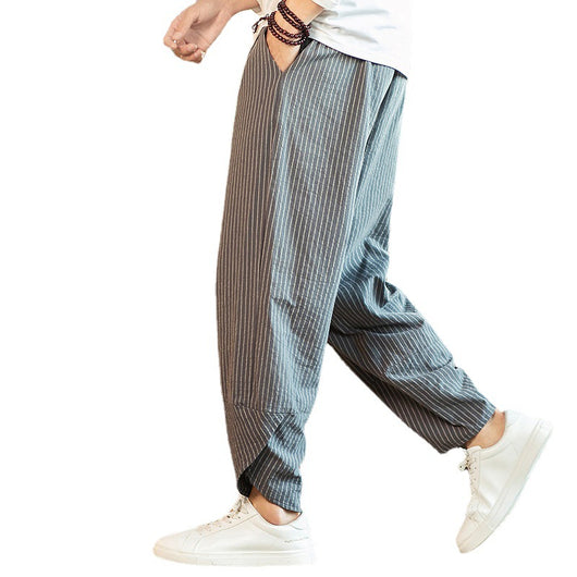 Pantalones Harem a Rayas Talla Grande - Comodidad y Estilo - Image 4