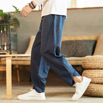 Pantalones Harem a Rayas Talla Grande - Comodidad y Estilo - Image 2