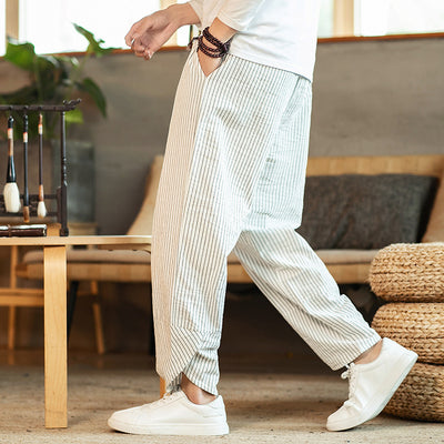 Pantalones Harem a Rayas Talla Grande - Comodidad y Estilo - Image 5