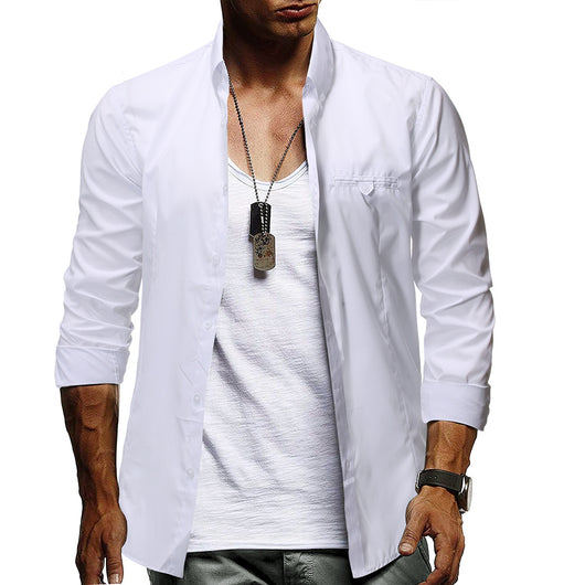 Camisa Ejecutiva Slim Cuello Puntiagudo para Hombre - Image 7