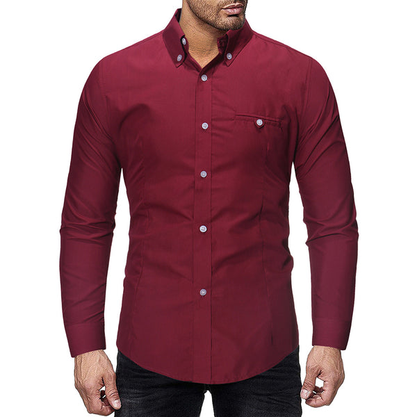 Camisa Ejecutiva Slim Cuello Puntiagudo para Hombre