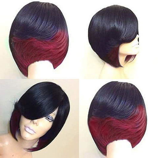 Peluca Degradado de Color Cabello Corto y Liso - Image 5